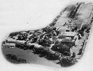 White River and Green City Boat Co Aerial 1949